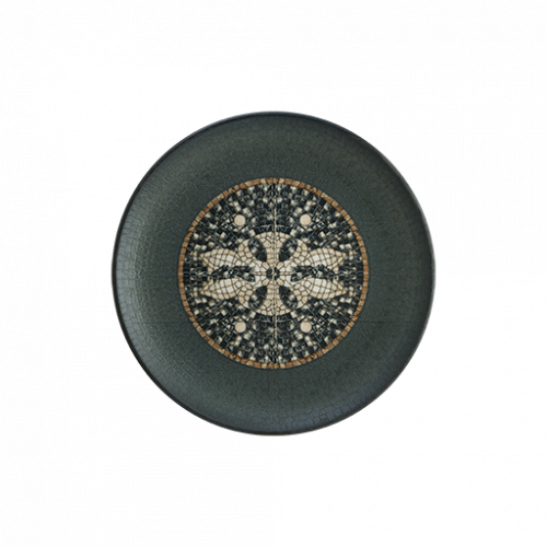 Bonna Porselen Mezopotamya Mozaik Antrasit Gourmet Düz Tabak 30 cm