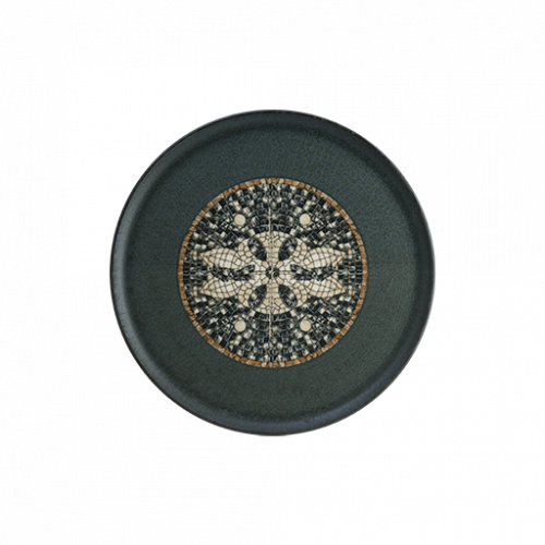 Bonna Porselen Mezopotamya Mozaik Antrasit Gourmet Pizza Tabağı 32 cm