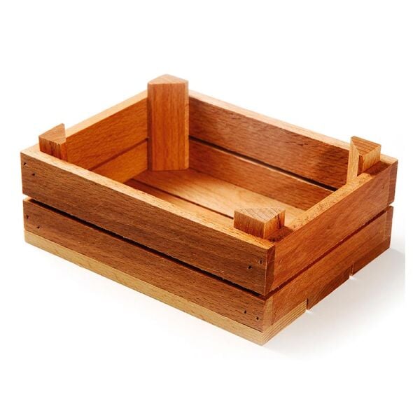 Biradlı Kayın Sunum Kasası, 13x17x6 cm