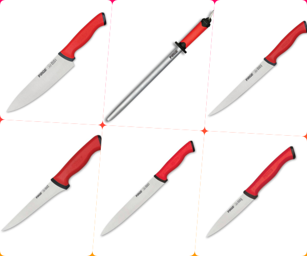 Pirge Duo Çantalı 6'lı Bıçak Seti