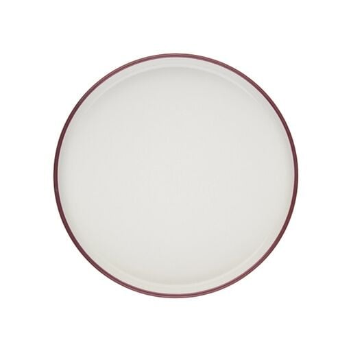 Modest Maroon Stolt Düz Tabak 25,5 cm