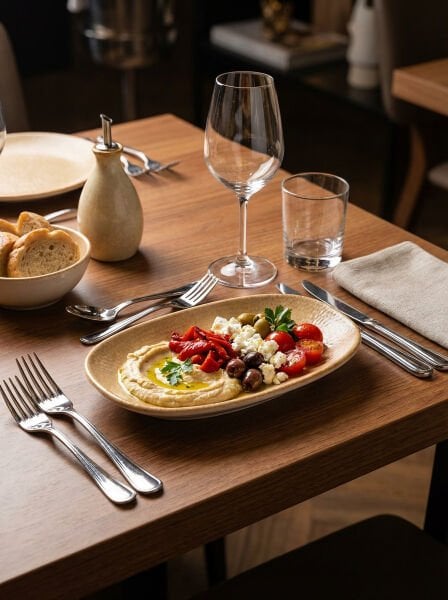 Mezopotamya Mozaik Kahve Gourmet Oval Kayık Tabak 15cm
