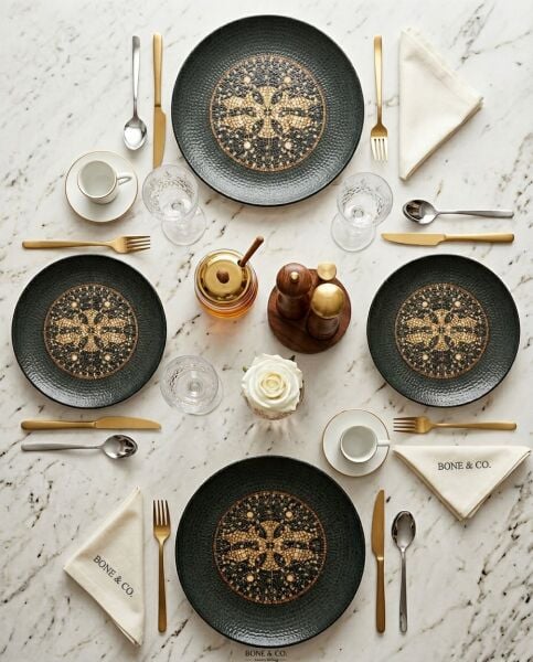 Bonna Mezopotamya Antrasit İkram Seti 2 Kişilik