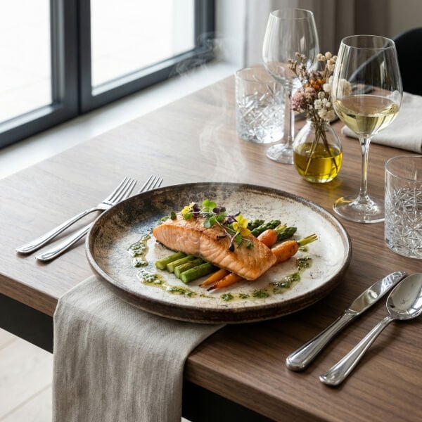 ID Fine Scoria Lona Düz Tabak 27 cm