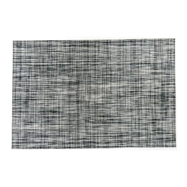 Biradlı PVC Desenli Amerikan Servis, 30x45 cm, Siyah-Beyaz