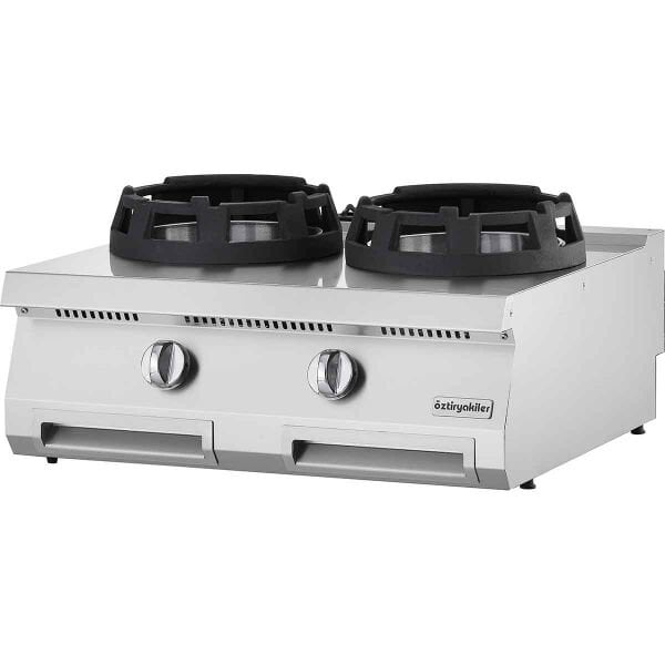 Wok Ocak Set Üstü 700 Seri İkili Gazlı 80x70x30-28 Kw