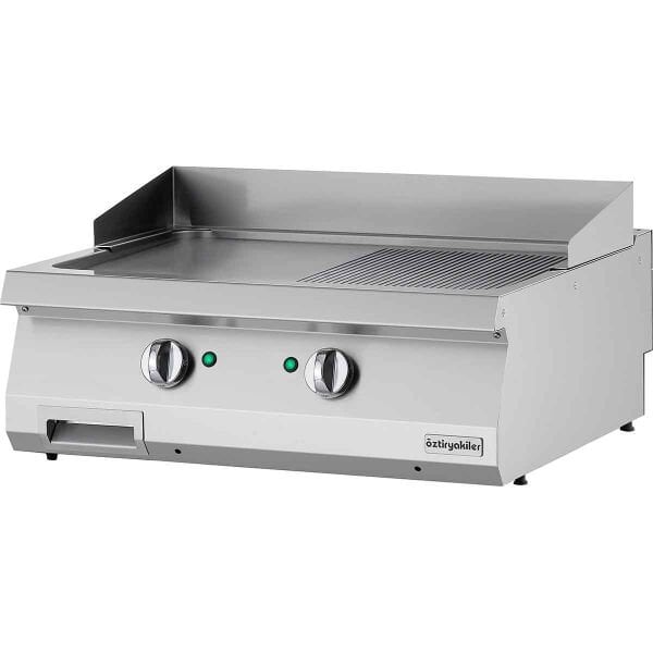 Grill Plate Set Üstü 700 Seri Yarı Oluklu Elektrikli 80x70x30