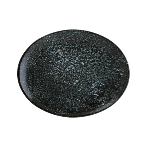 Bonna Porselen Cosmos Black Moove Oval Tabak 31*24 cm