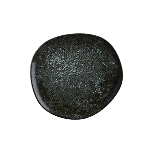 Bonna Porselen Cosmos Black Vago Düz Tabak 15 cm