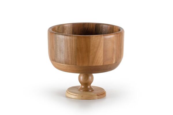 QURA Orta Boy Ayaklı Kase / Ceviz / 3065