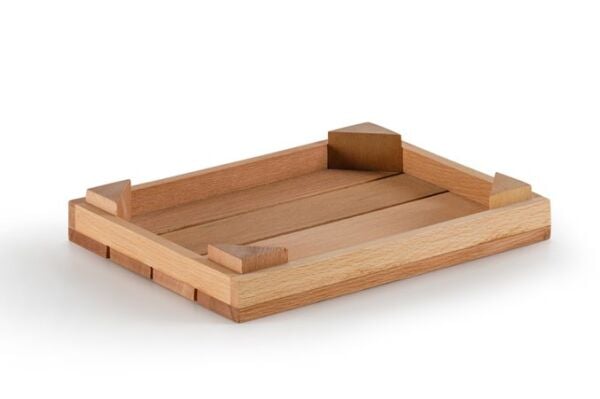 QURA Oluklu Ahşap Tepsi / Kayın / 1931