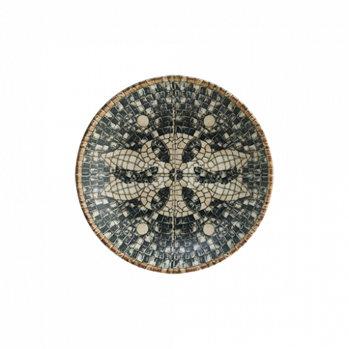 Bonna Porselen Mezopotamya Mozaik Siyah Bloom Çukur Tabak 23 cm 1000 cc