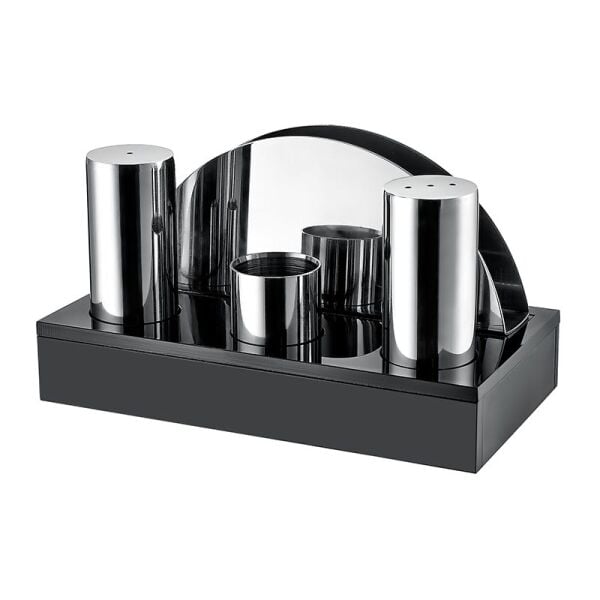 Biradlı Tuzluk Peçetelik Takımı, Pleksi Standlı, 4'lü