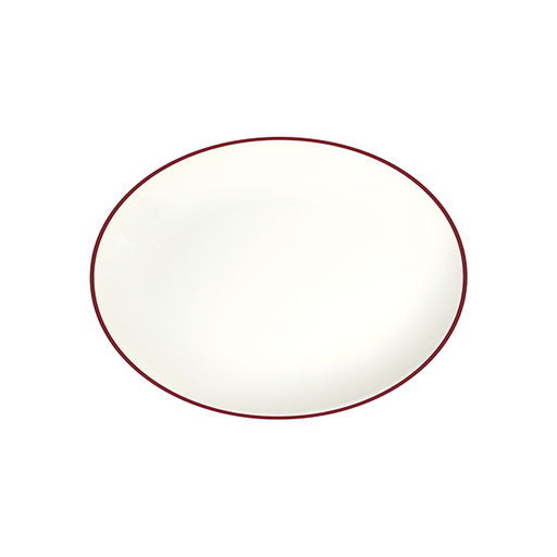 Modest Maroon Lona Oval Tabak 36 cm