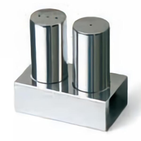 Biradlı Tuzluk Takımı, 2'li, Yuvarlak, Kalın, Mat Parlak