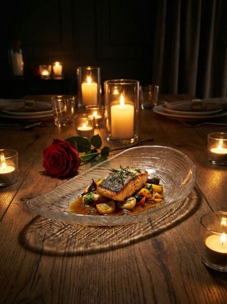 Qura Cam Meze Tabağı Auster CLEAR 22 cm