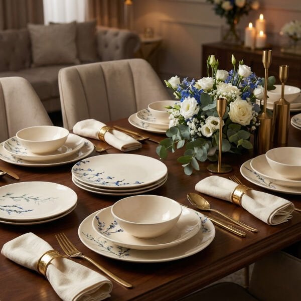 Lavender Pino Yemek Takımı 6 Kişilik 24 Parça