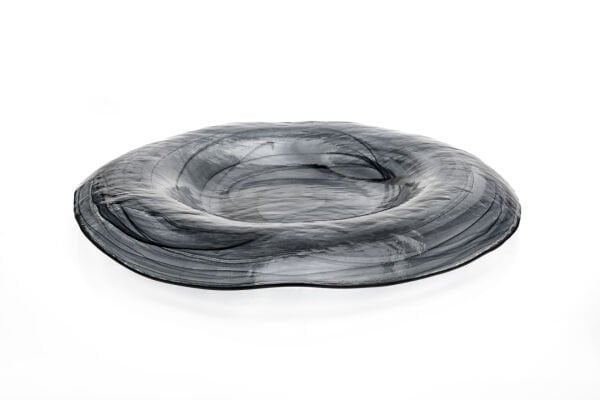 Arda Cam Helix ALABASTER BLACK Çukur Tabak 25 cm