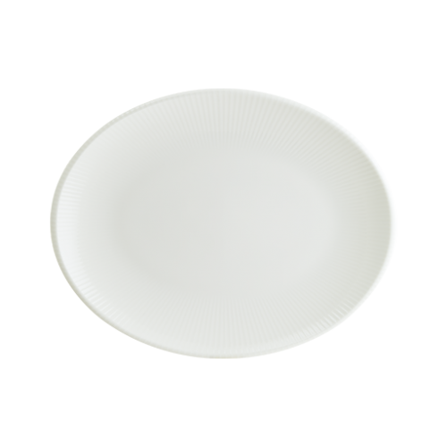 Bonna Porselen Iris White Moove Oval Tabak 25 cm