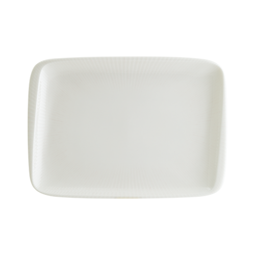 Bonna Porselen Iris White Moove Dikdörtgen Tabak 23*16 cm